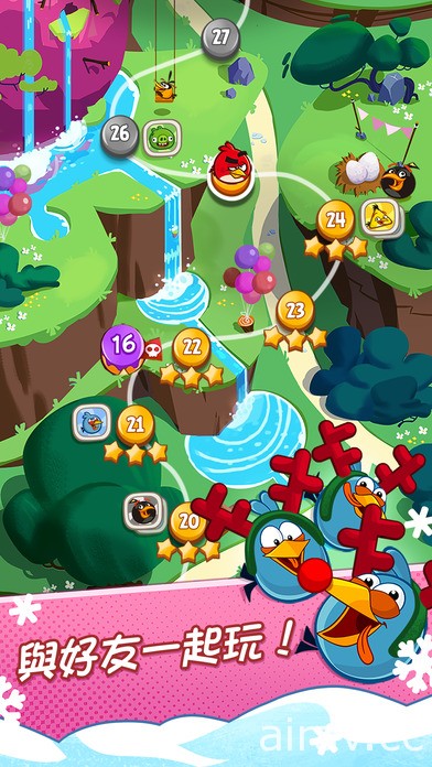 《愤怒鸟》系列最新作《Angry Birds Blast》在台推出 运用三消策略过关斩将