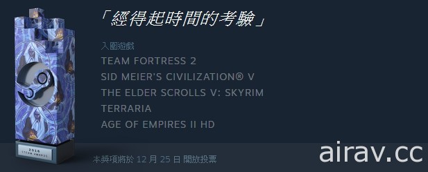 第一届 Steam 大奖开放投票 Steam 冬季特卖登场