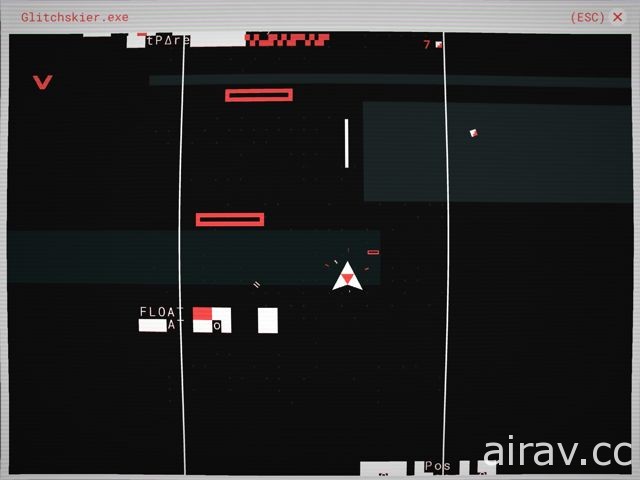 【試玩】以 Glitch 為概念的縱向卷軸彈幕射擊遊戲《Glitchskier》