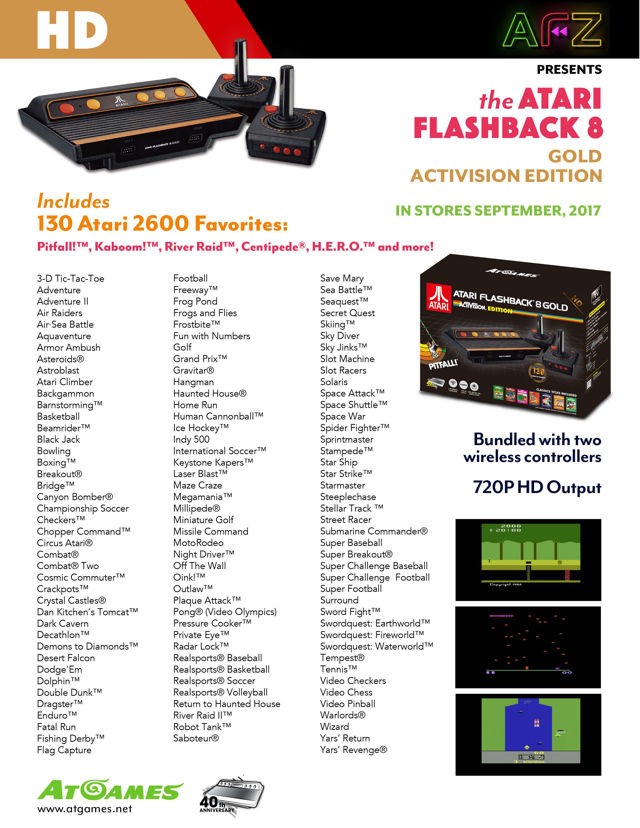 Atari 2600 與 Sega Genesis 懷舊主機秋季登場 內建多款遊戲與支援 HDMI 高解析度輸出