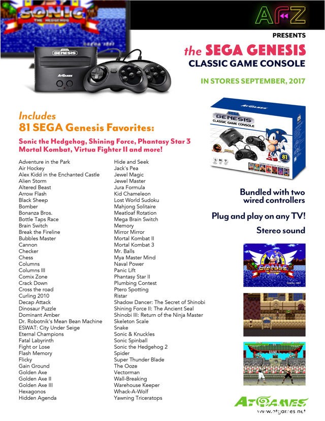 Atari 2600 與 Sega Genesis 懷舊主機秋季登場 內建多款遊戲與支援 HDMI 高解析度輸出