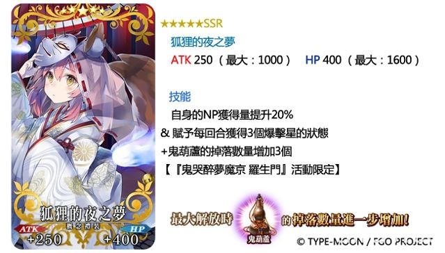 《Fate/Grand Order》限時高難度任務「鬼哭醉夢魔京羅生門」開放 酒吞童子現身