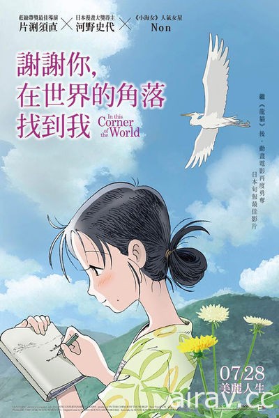 2018 年東京動畫大獎名單公布《謝謝你，在世界的角落找到我》《動物朋友》獲獎