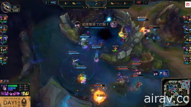 《英雄联盟》2018 LMS 春季季后赛双 M 对决  MAD 力退对手明日与 G-rex 对战