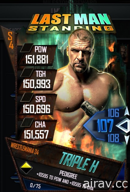 《WWE SuperCard》全新單人賽事「戰至最後一人」登場