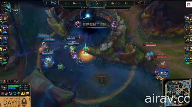《英雄联盟》2018 LMS 春季季后赛双 M 对决  MAD 力退对手明日与 G-rex 对战