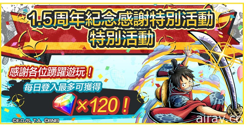 《航海王 Bounty Rush》新角色「CP0 羅布・路基」與「雷神 艾涅爾」參戰