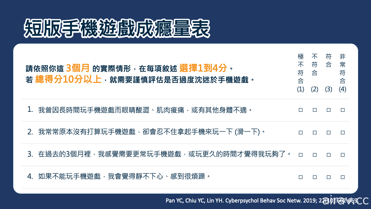 小心手機遊戲成癮！國家衛生研究院發表全球第一套手機遊戲成癮評估量表