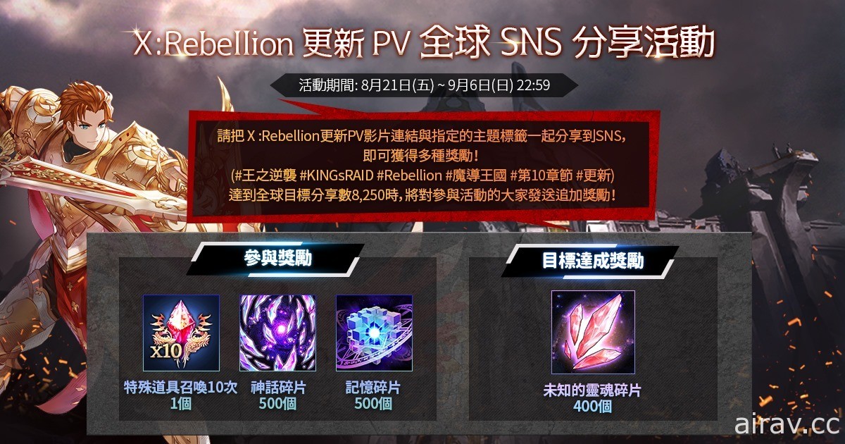 《King’s Raid – 王之逆襲》改版在即 搶先釋出新章節「X：Rebellion」預告影片