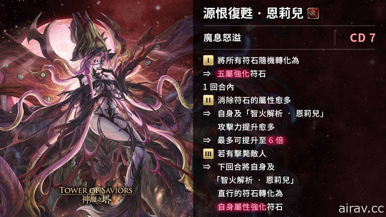 《神魔之塔》 全新故事模式「惡魔領域」即將登場 「源恨復甦・恩莉兒」現身