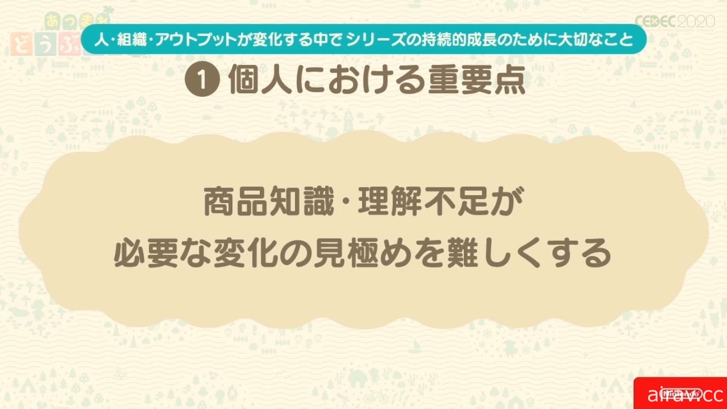 【CEDEC 20】《集合啦！動物森友會》兼顧傳統與革新 以系列作方針為主題的講座報導