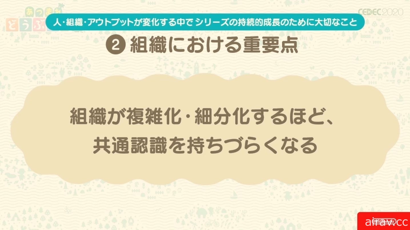 【CEDEC 20】《集合啦！動物森友會》兼顧傳統與革新 以系列作方針為主題的講座報導