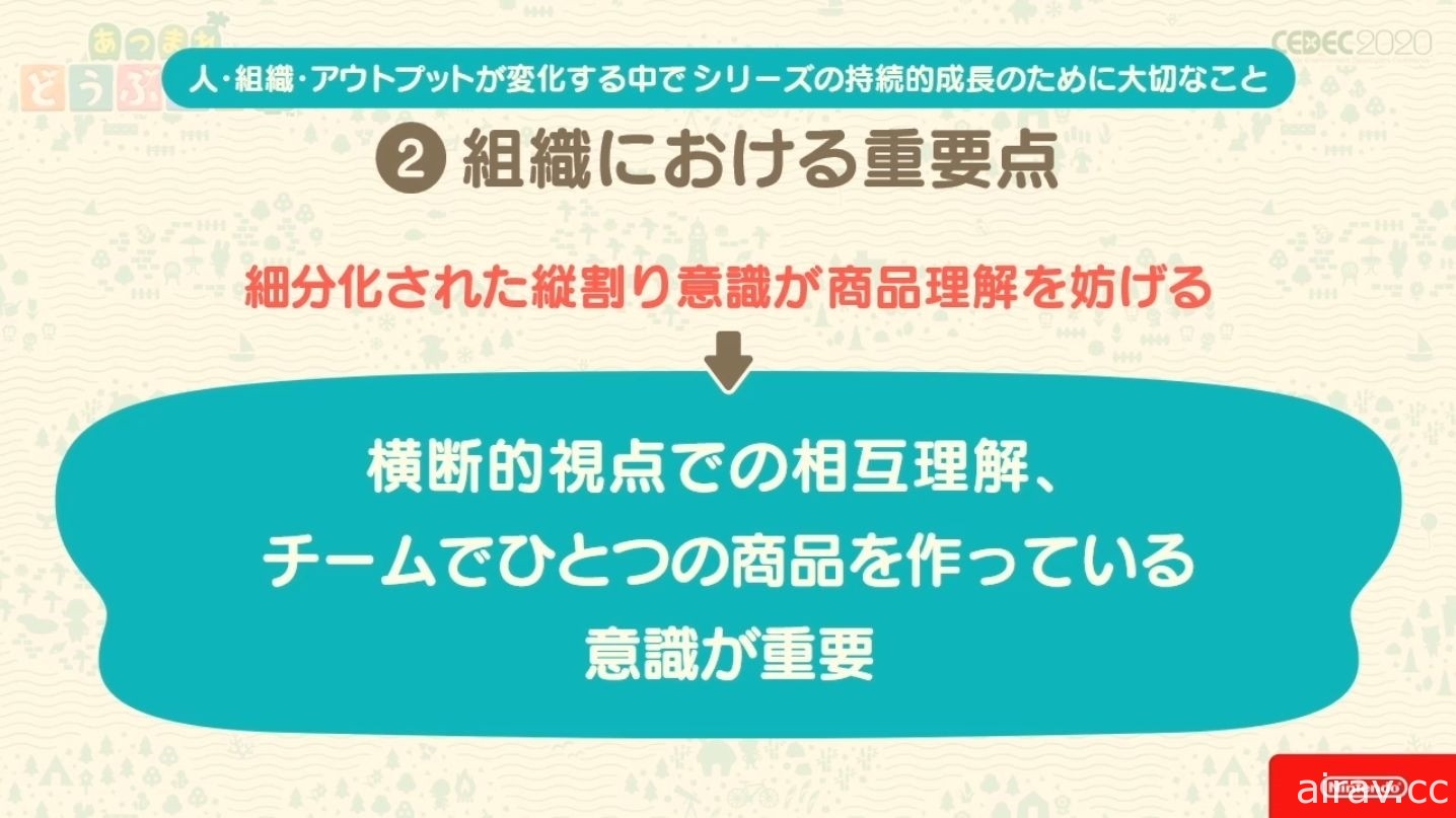 【CEDEC 20】《集合啦！動物森友會》兼顧傳統與革新 以系列作方針為主題的講座報導