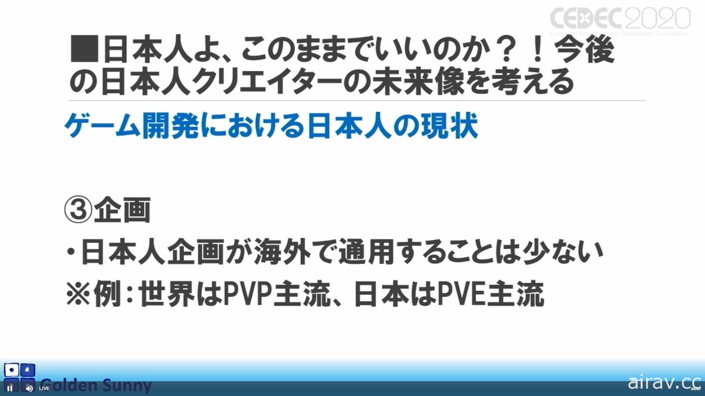 【CEDEC 20】日本人啊，这样下去好吗？日中游戏开发现况与日本未来展望