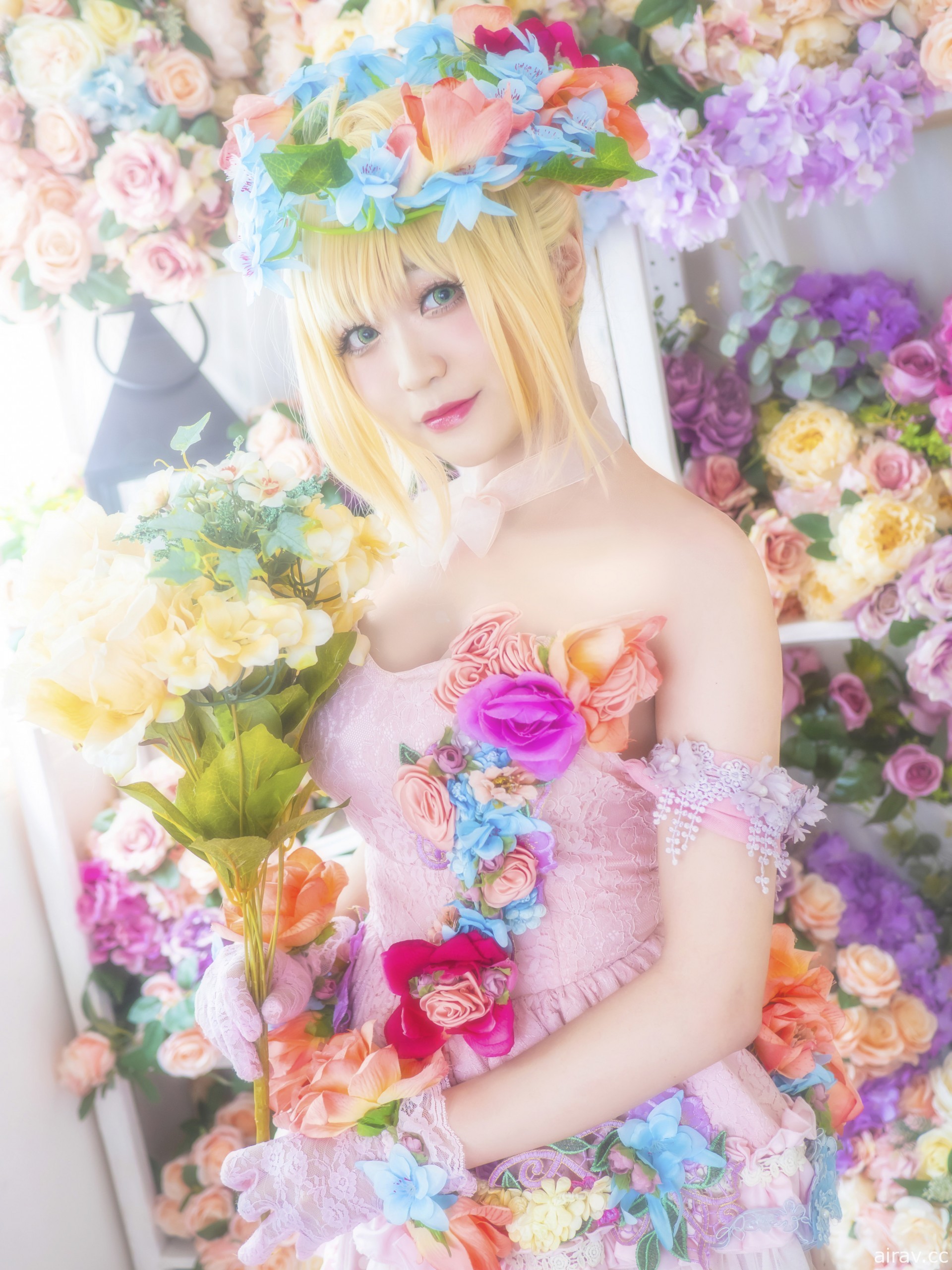 [cos] 尼禄 Fate 可爱花仙粉裙 Fate/Extella 特典 Nero