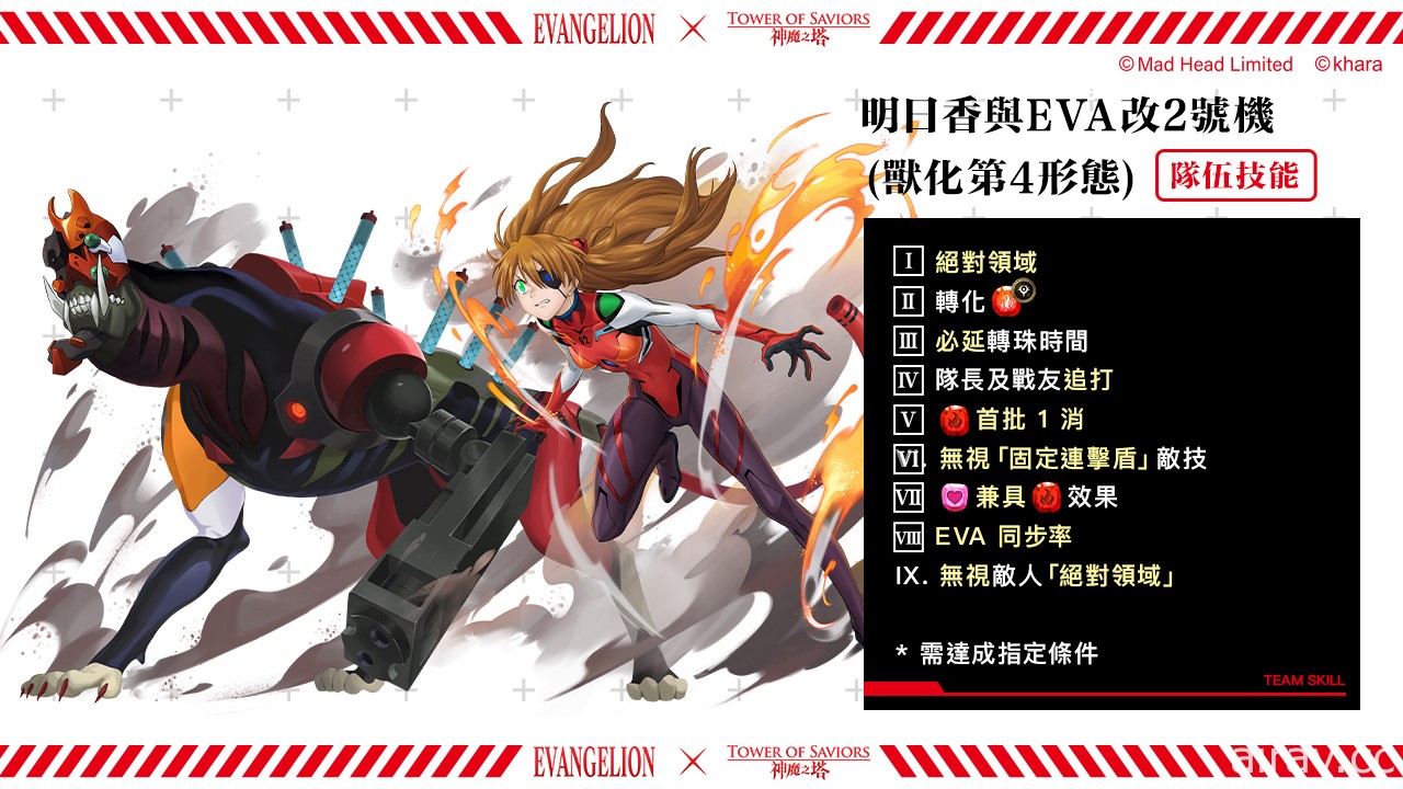 《神魔之塔》x《新世紀福音戰士》明日香、真理將開放潛解 公開夢魘級「EVA13 號機」