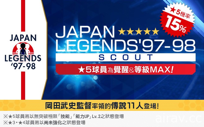 《SEGA 新創造球會 ROAD to the WORLD》舉辦聯動企劃「JAPAN LEGENDS&#039;97-98 聯動活動」