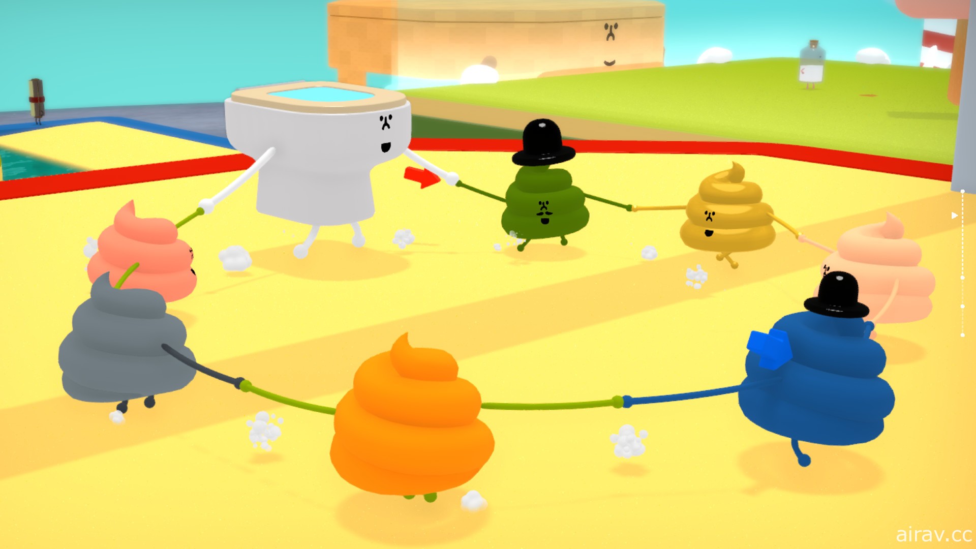 講述歡樂新作《Wattam》今日登陸 Steam　與馬桶、壽司等交朋友