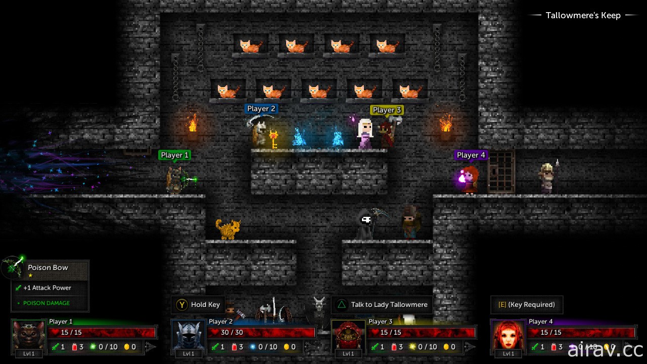 多人闖關 Roguelike 類續作《燭火地牢 2：貓咪的詛咒》展開搶先體驗