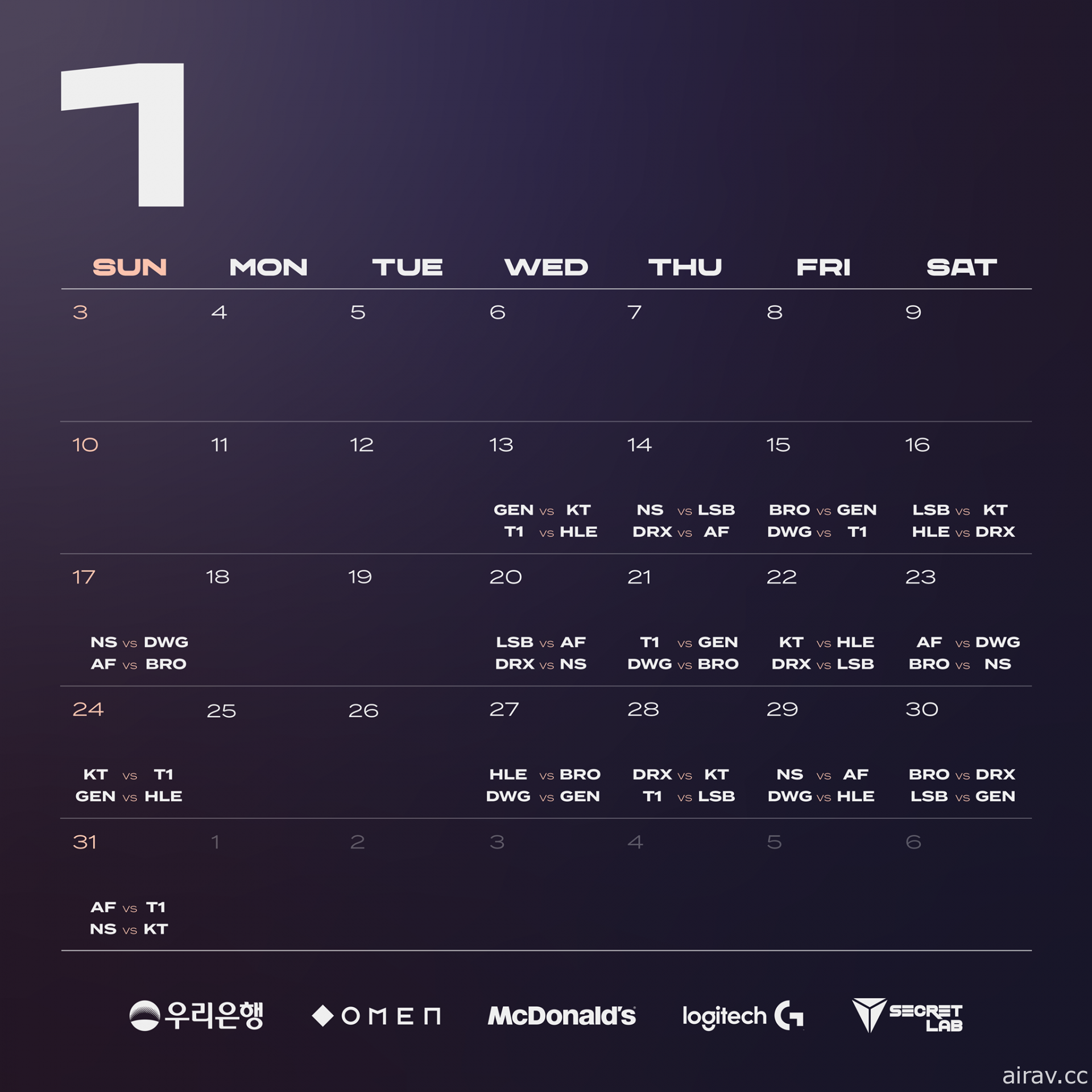 《英雄聯盟》LCK 新賽季 1 月 13 日開戰 公開各隊選手名單與賽程