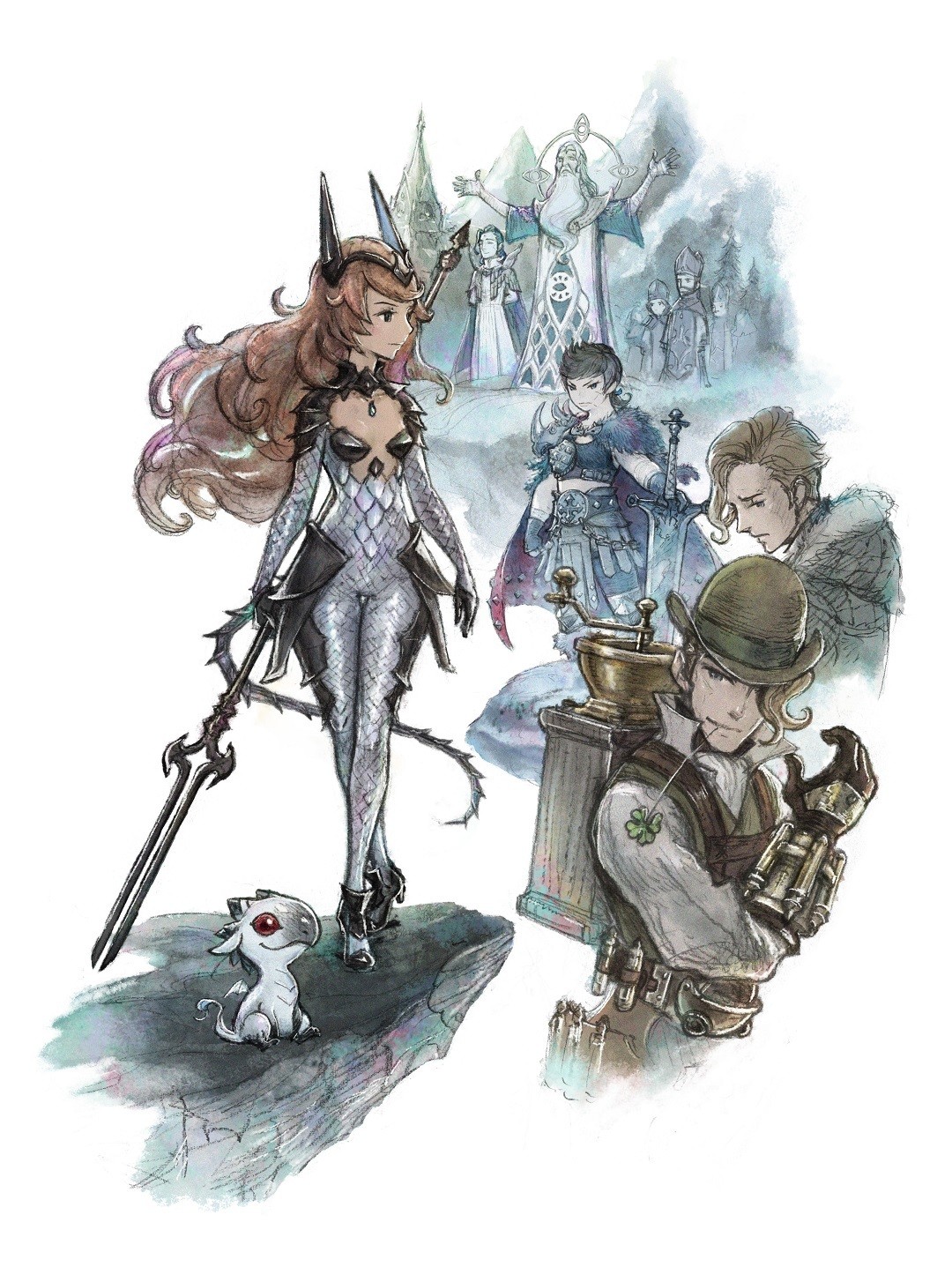 《Bravely Default II》介绍冰天雪地之国“拉姆达路”以及龙骑士、剑圣等职业