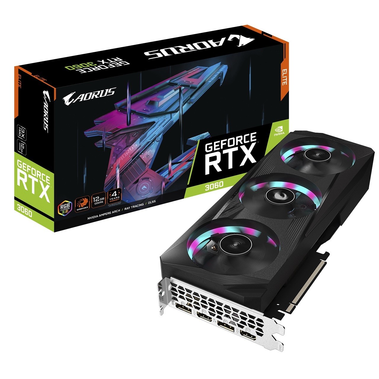 技嘉推出 AORUS ELITE 系列高阶电竞显示卡“GeForce RTX 3060 ELITE 12G”