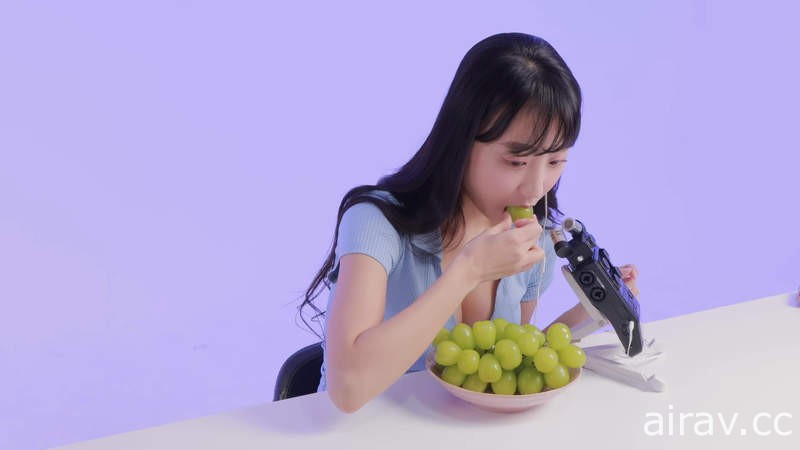 ASMR《吃葡萄的好处》Pyoapple一颗一颗吃下去感觉相当满足好过瘾