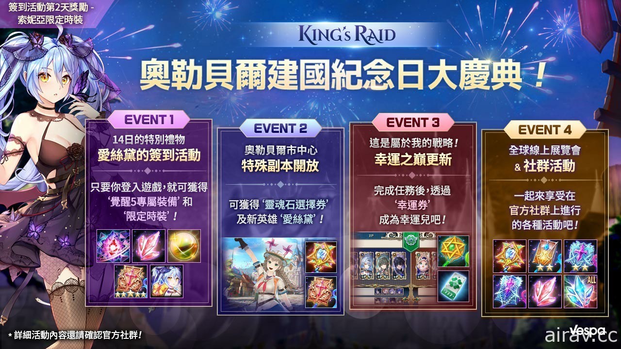 《KING』s RAID - 王之逆襲》期間限定競技場「幸運之巔」與新英雄「愛絲黛」釋出