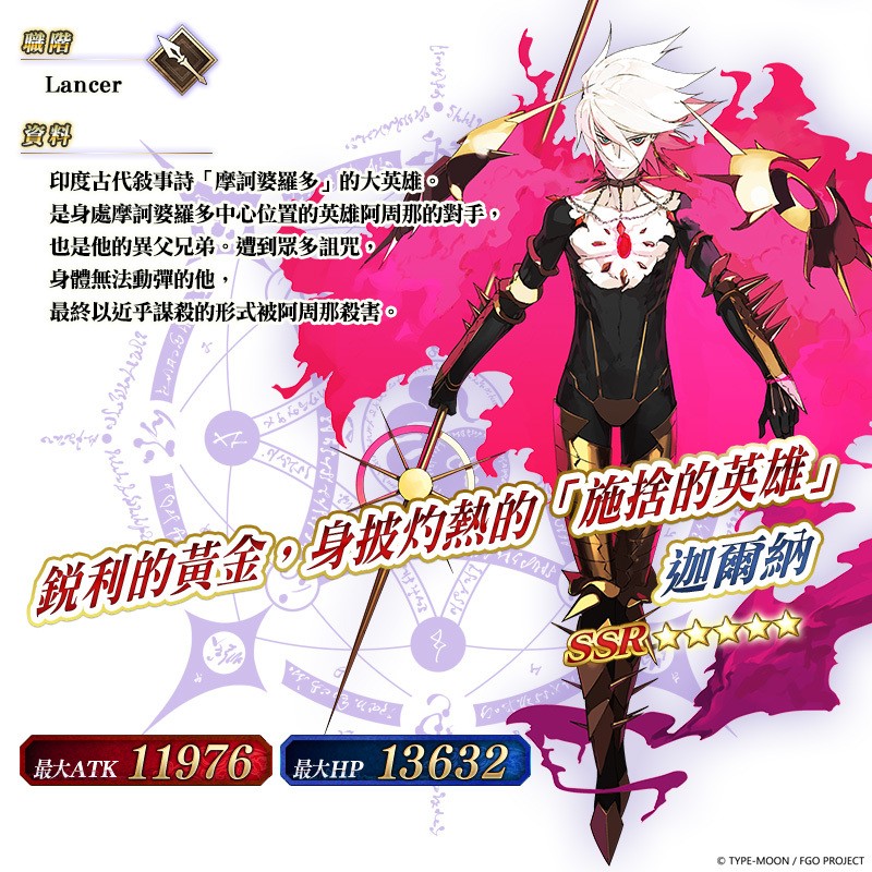 《Fate/Grand Order》繁中版第 2 部第 4 章 PICK UP 第二彈