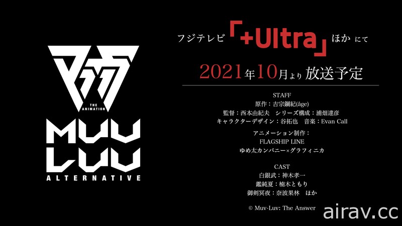 动画《MUV-LUV ALTERNATIVE》释出新宣传影片、制作团队与声优等资讯