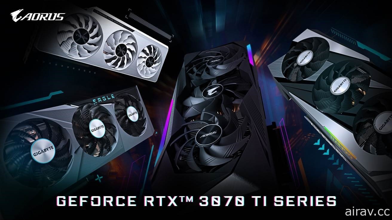 技嘉公开 GeForce RTX 3080 Ti、3070 Ti 系列显示卡 同步推出 WATERFORCE 水冷方案