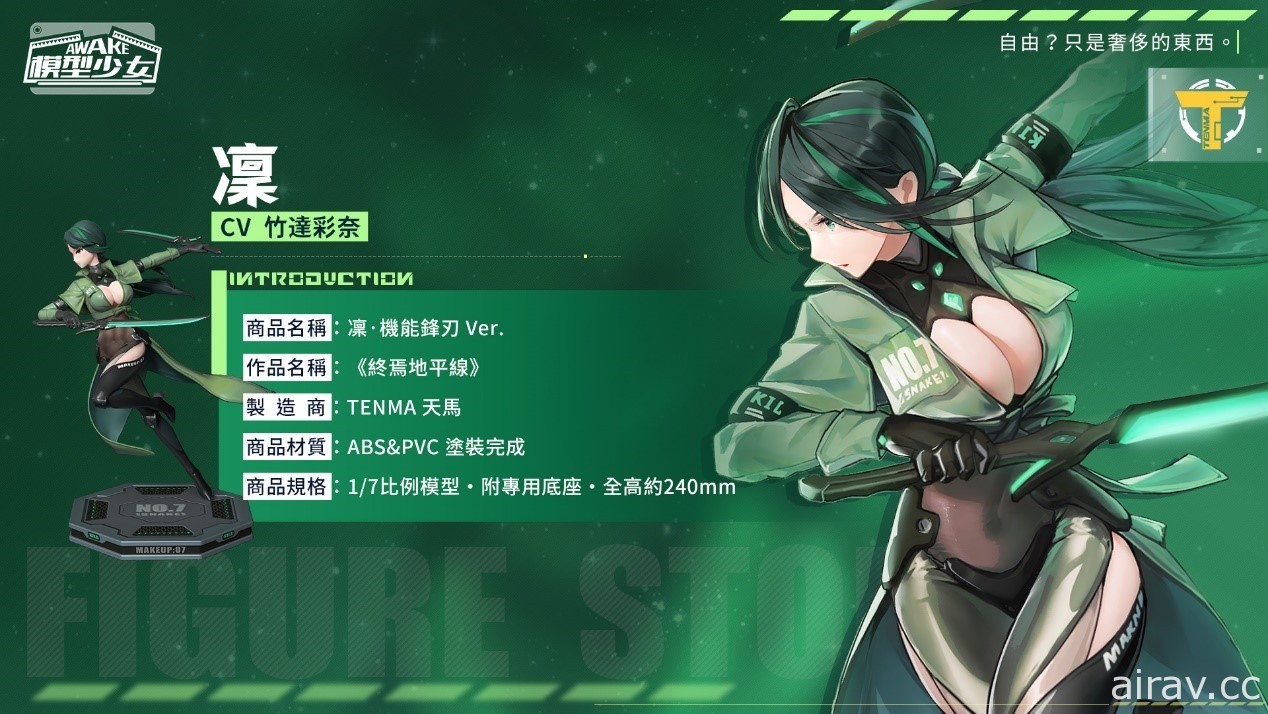 《模型少女 AWAKE》全新珍品模型「凜」「緋野原愛」登場