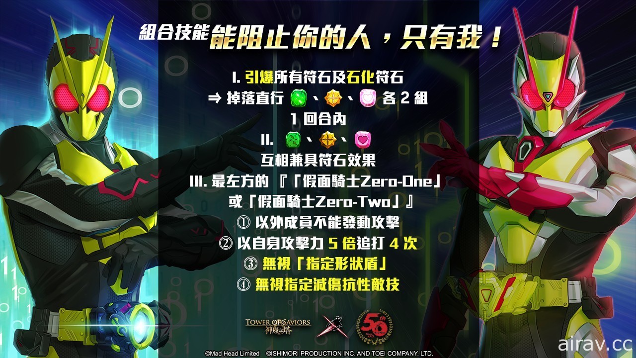 《神魔之塔》公开“假面骑士 Zero-One”异空转生情报 公会任务“影月”下周登场