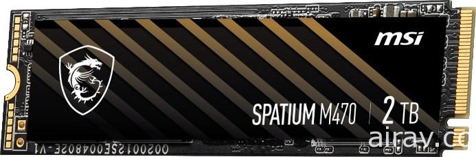 MSI 擴展 SSD 產品線「SPATIUM 系列」 採用 M.2 2280 外型尺寸規格