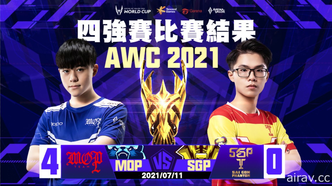 《傳說對決》AWC 2021 世界盃冠亞賽 7 月 18 日展開對決