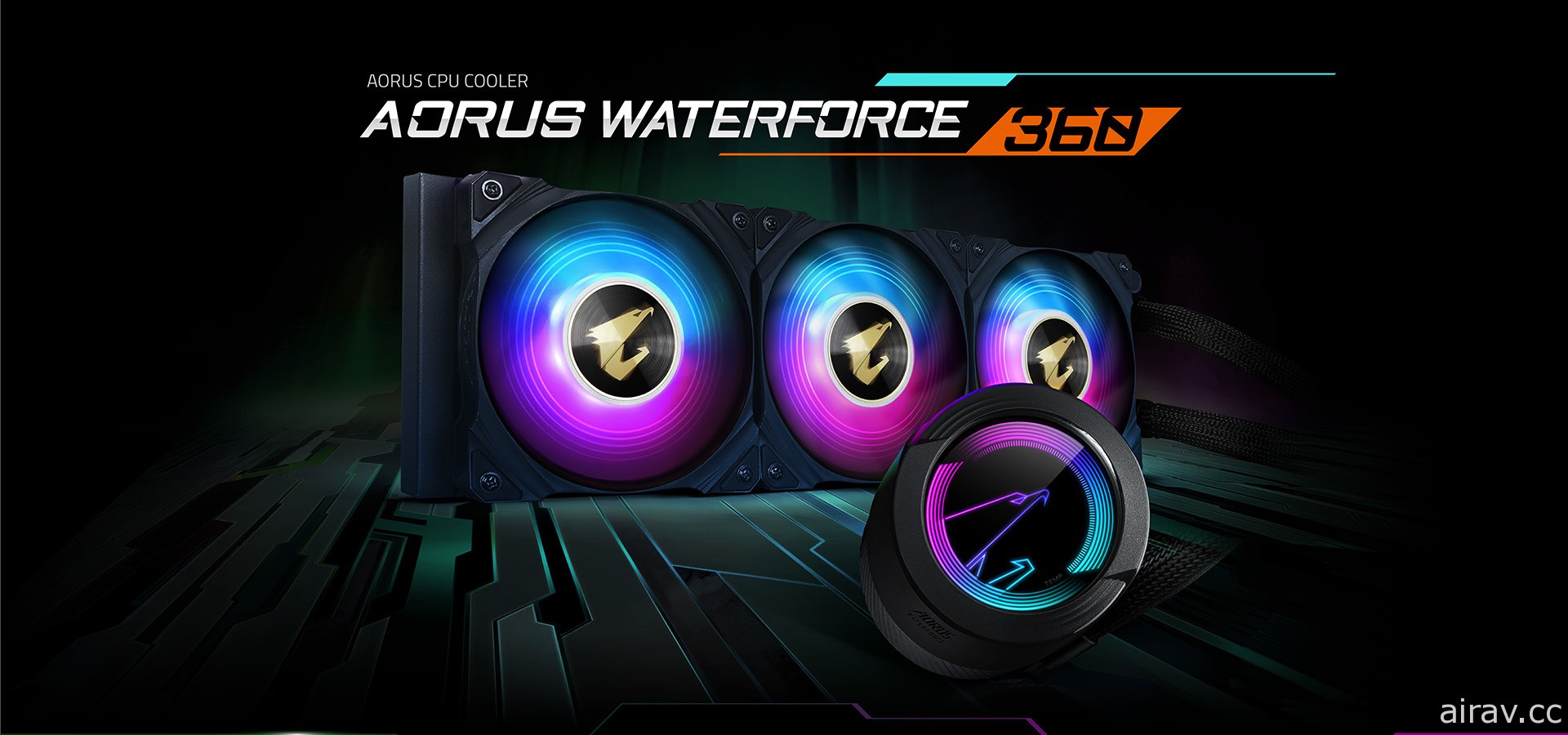 技嘉推出新款 AORUS WATERFORCE 系列一體式水冷散熱器