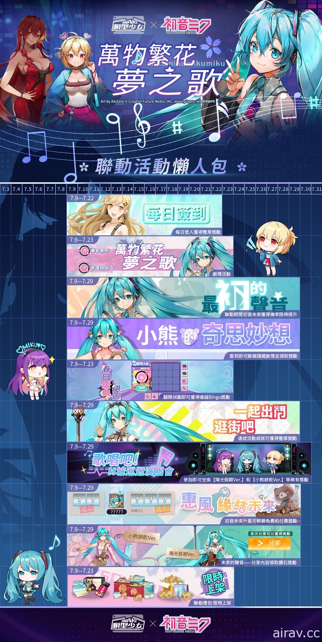 《模型少女 AWAKE》初音未來專屬劇情副本「萬物繁花夢之歌」開放中