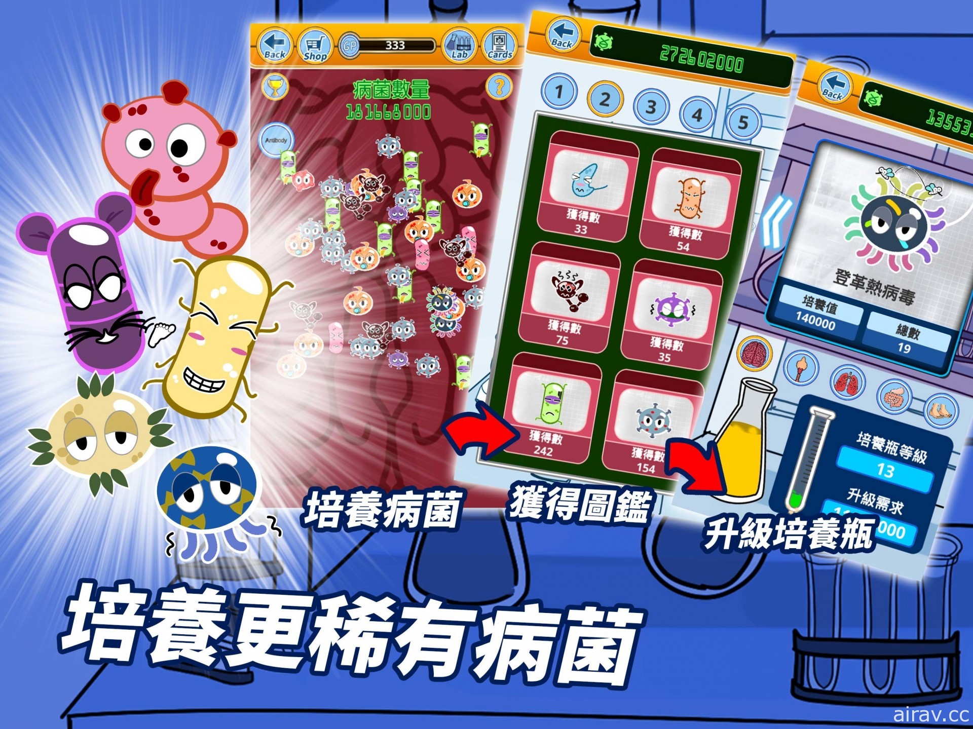 天文數字式膨脹遊戲《GermBoy 病菌小子》GooglePlay 上架 最高 100 億兆病菌量