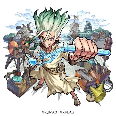 《怪物彈珠》日版 x《Dr.STONE 新石紀》合作確認 釋出合作角色美術圖