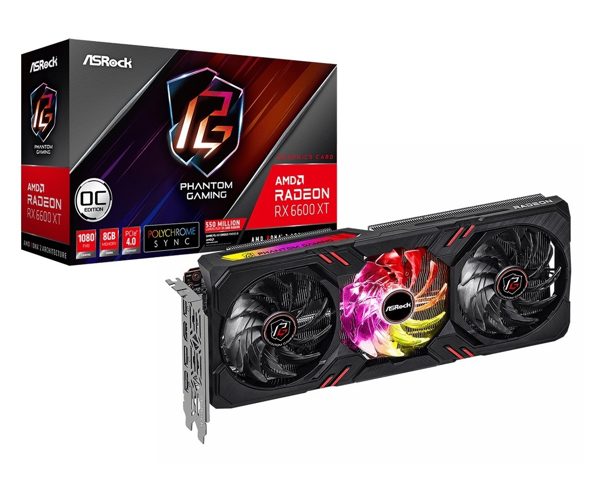 华擎科技公开 AMD Radeon RX 6600 XT 系列显示卡