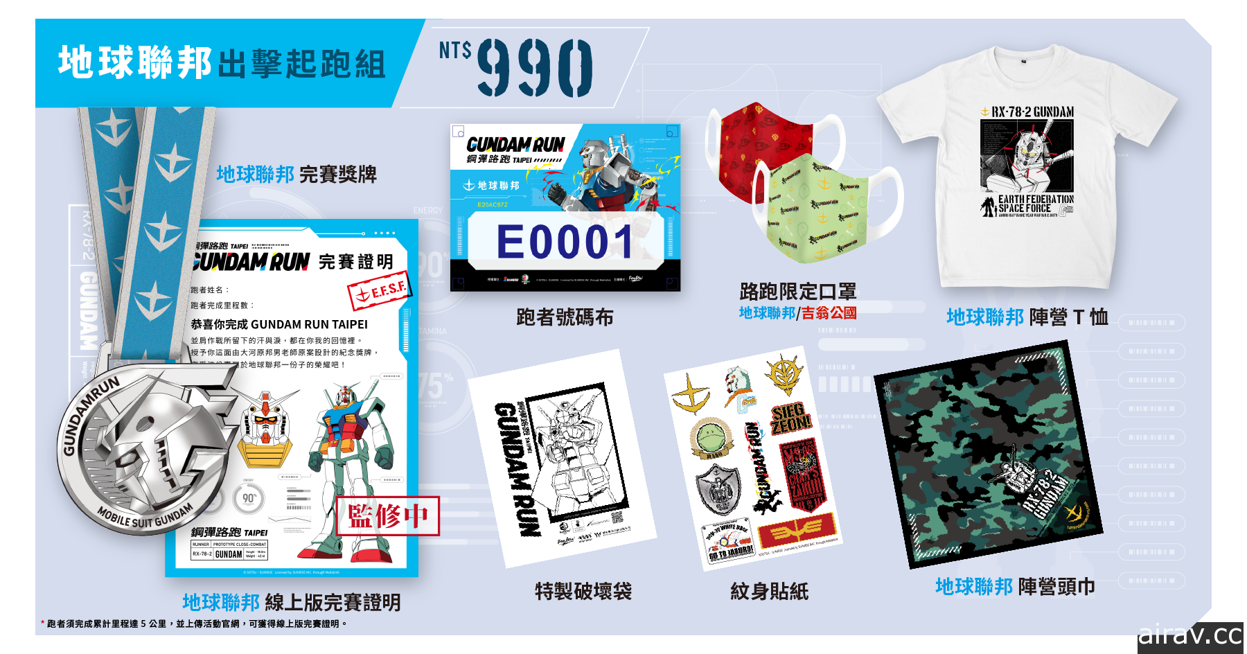 「鋼彈路跑 GUNDAM RUN TAIPEI」即日起開放報名 10 月正式展開活動