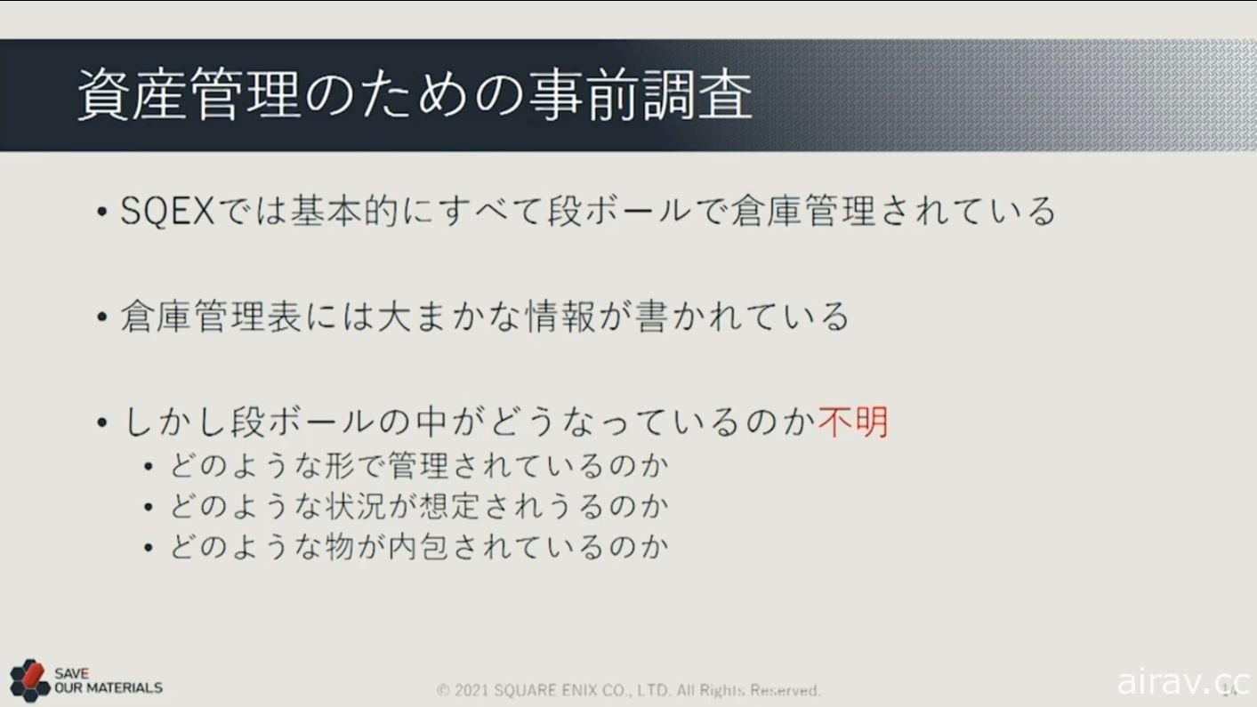 【CEDEC 21】上萬紙箱的資料該如何處理？ SQUARE ENIX 講座分享舊資產打撈經驗