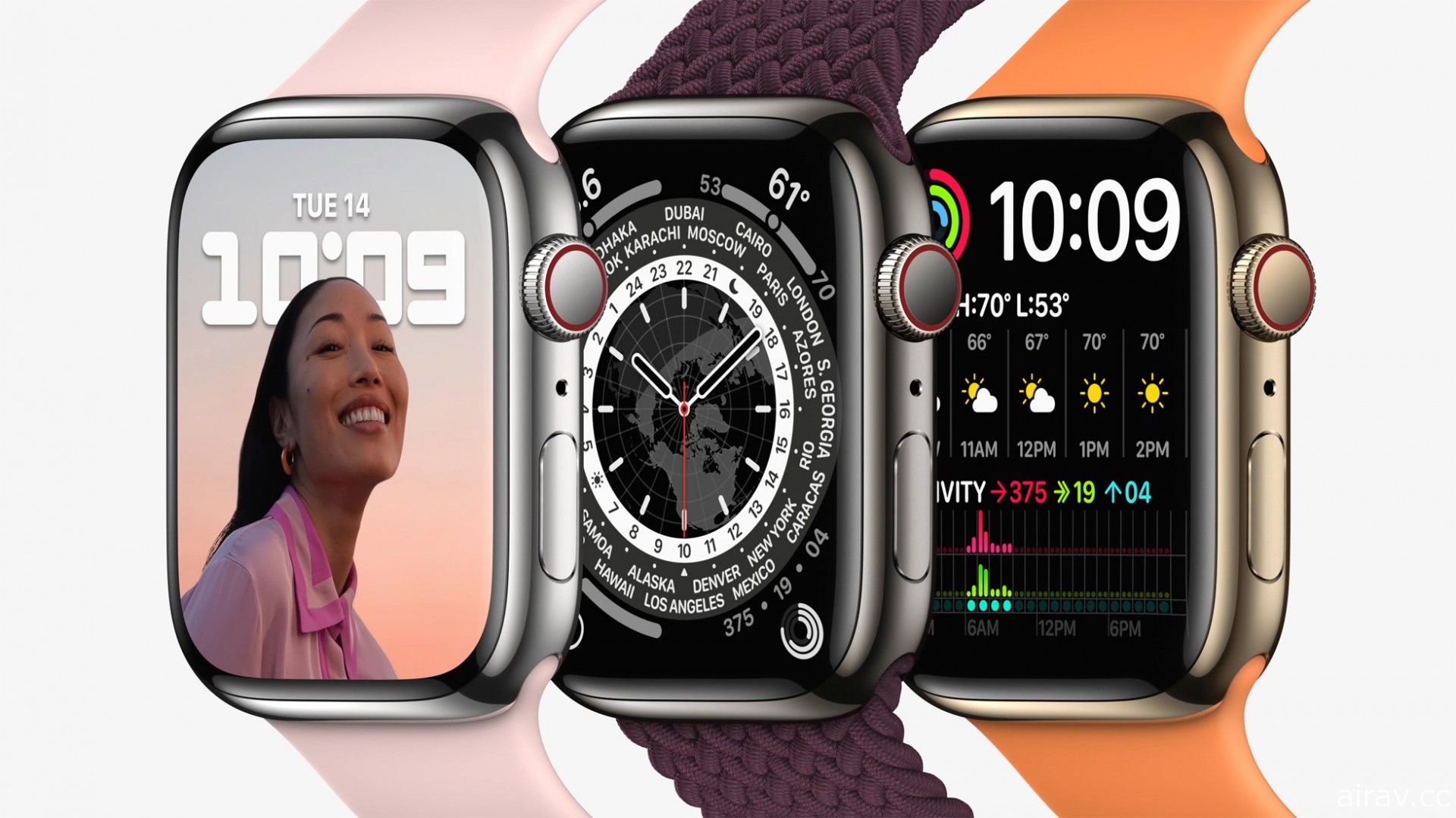 Apple 公佈 Apple Watch Series 7 配備最大、最先進的顯示器及 watchOS 8