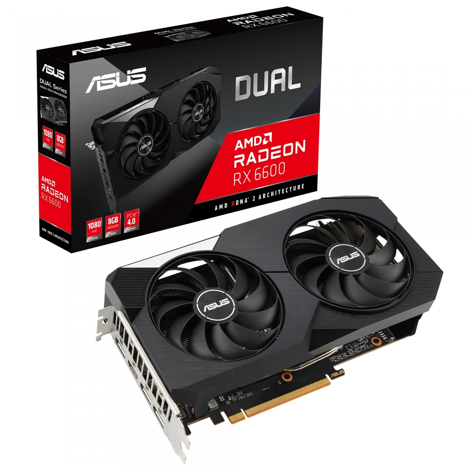 華碩 ASUS Dual Radeon RX 6600 上市 運用 AMD RDNA 2 顯示架構