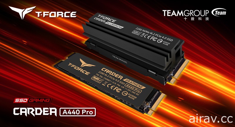 十铨科技推出 T-FORCE CARDEA A440 PRO 黑曜武神 SSD