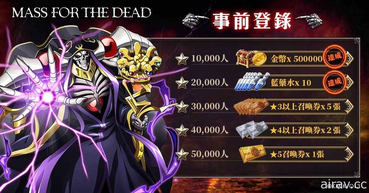 《OVERLORD》授權遊戲《MASS FOR THE DEAD》雙平台預註冊、事前預約開跑