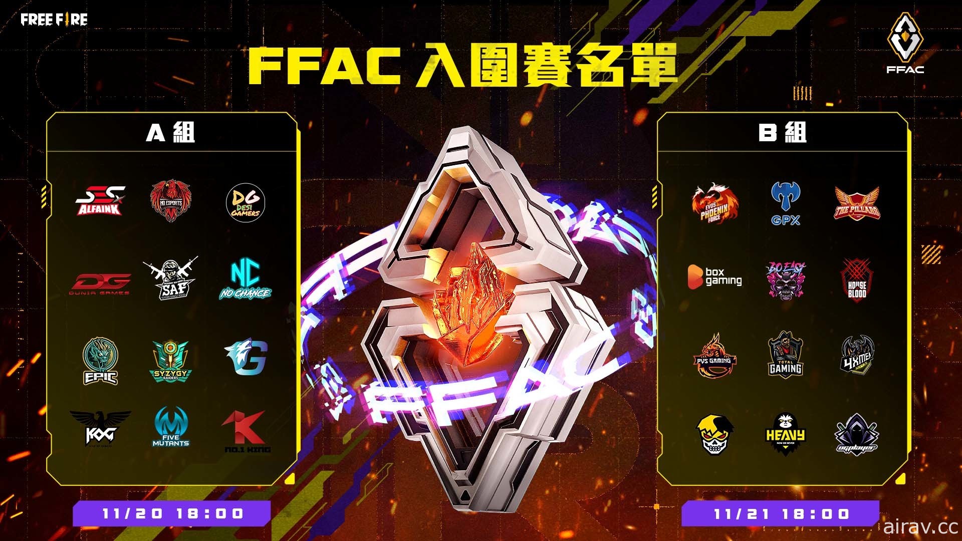 《Free Fire - 我要活下去》年度國際錦標賽 FFAC 11 月 20 日正式開打