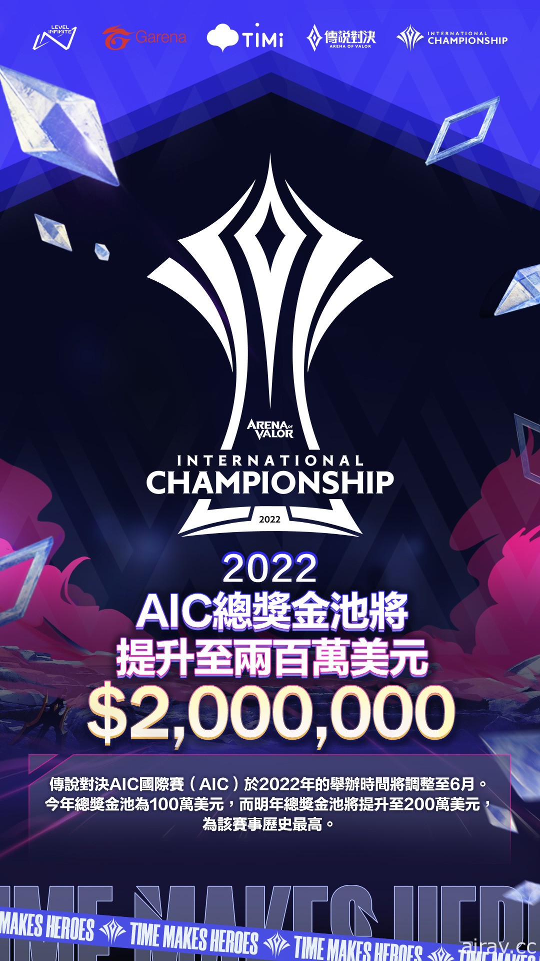 《Garena 傳說對決》2022 全球賽事年度計劃公布 AIC 國際賽