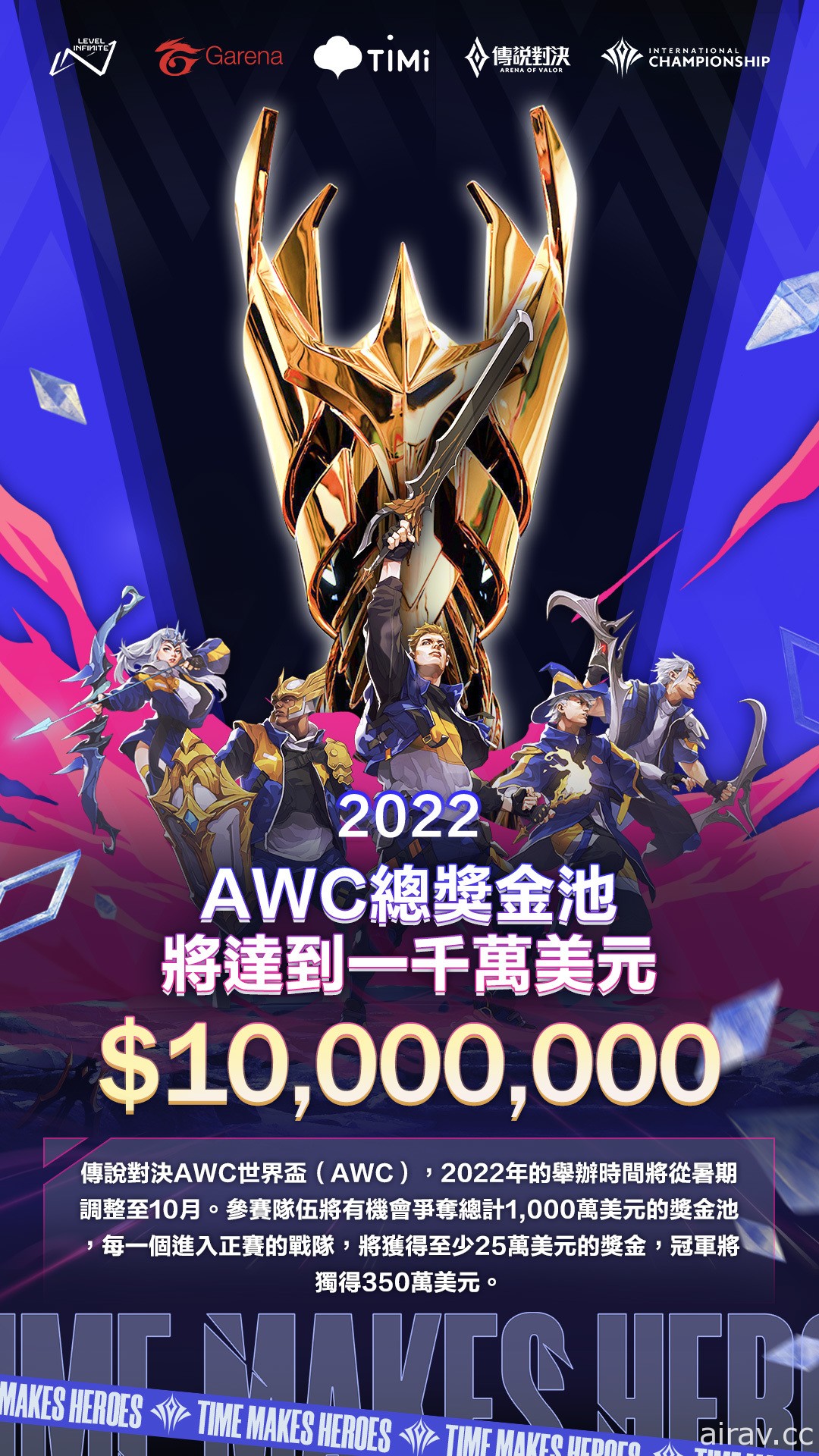 《Garena 傳說對決》2022 全球賽事年度計劃公布 AIC 國際賽