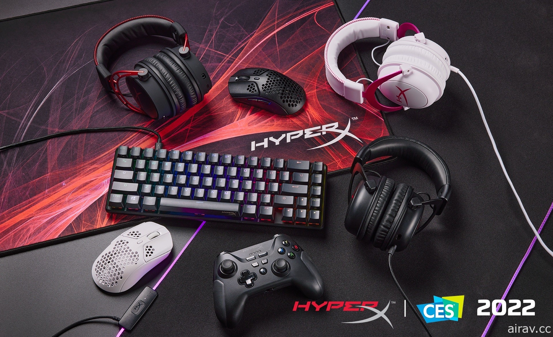 HyperX 在 CES 展公開系列電競周邊新品 推出 300 小時續航力的無線電競耳機